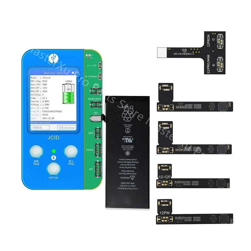 

JC Battery Flex Cable Board Tag Programmer Repair for IPhone XR XS Max 11 12 13 14 ProMAX Health Error Message Removing