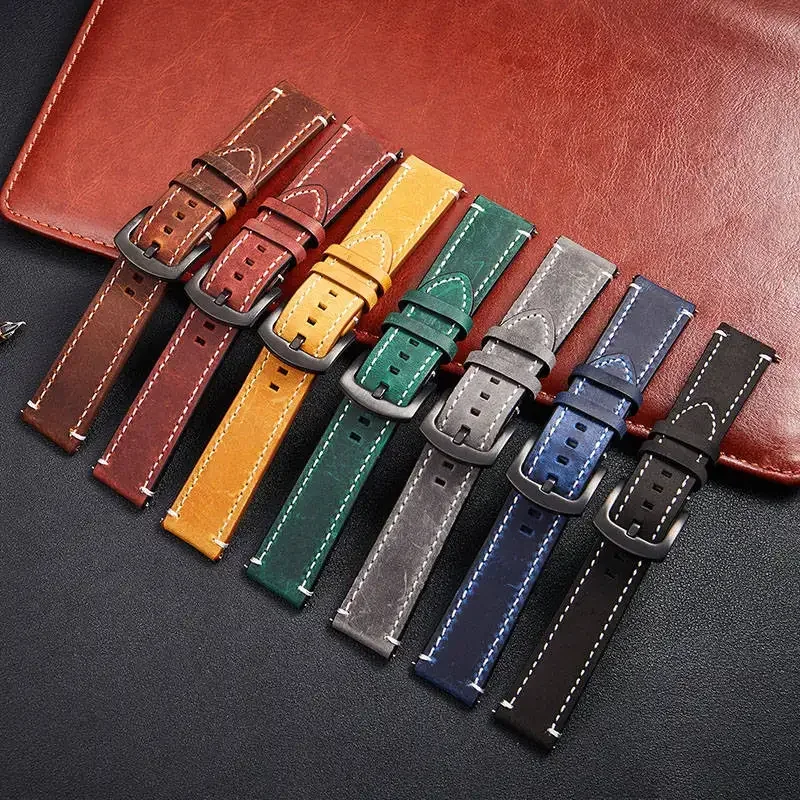 Vintage Leather Watch Straps - Premium Bracelet Bands