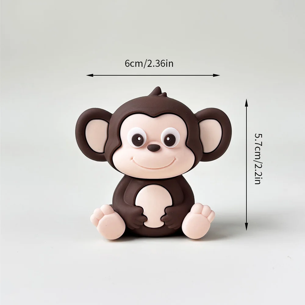 Safari Aap Taart Topper Bruin