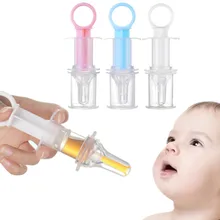 

3 Colors Baby Feeding Flatware Utensils Smart Feeding Dropper Dispenser Infant Needle Feeder