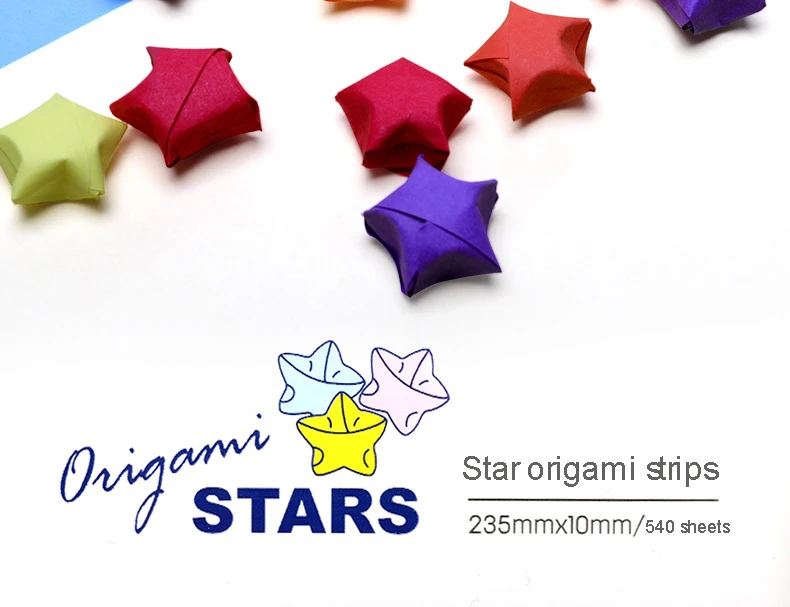 ラッキースター様 ラッキースター-540枚の折り紙,カラフルな両面ストリップ,手工芸