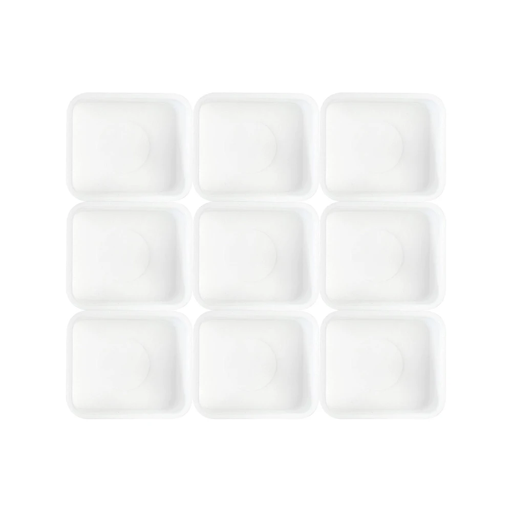 2ml White Watercolor Half Pans, 50 Pack Empty 1/2 Pans Plastic Watercolor Tins for Watercolor Oils Acrylic Painting Travel Tin 3