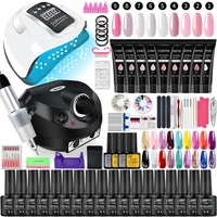 Nail Set Gel Nail Polish Set With UV LED Lamp Dryer Semi Permanent Gel Varnish Set Professional Nail Art Tools Kit Manicure Set 1