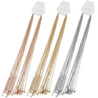 Chaînes à maillons de câble couleur or en acier inoxydable, 10 pièces, pour bricolage de colliers pour femmes, fournitures de fabrication de bijoux, vente en gros, chaîne en vrac 1