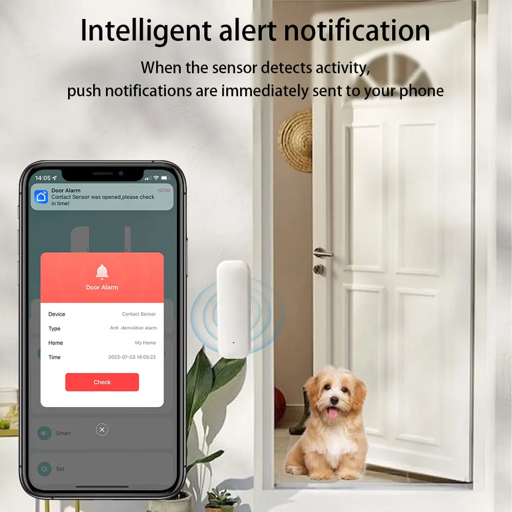 Tuya Smart WiFi Door Sensor Smart Home Open Close...
