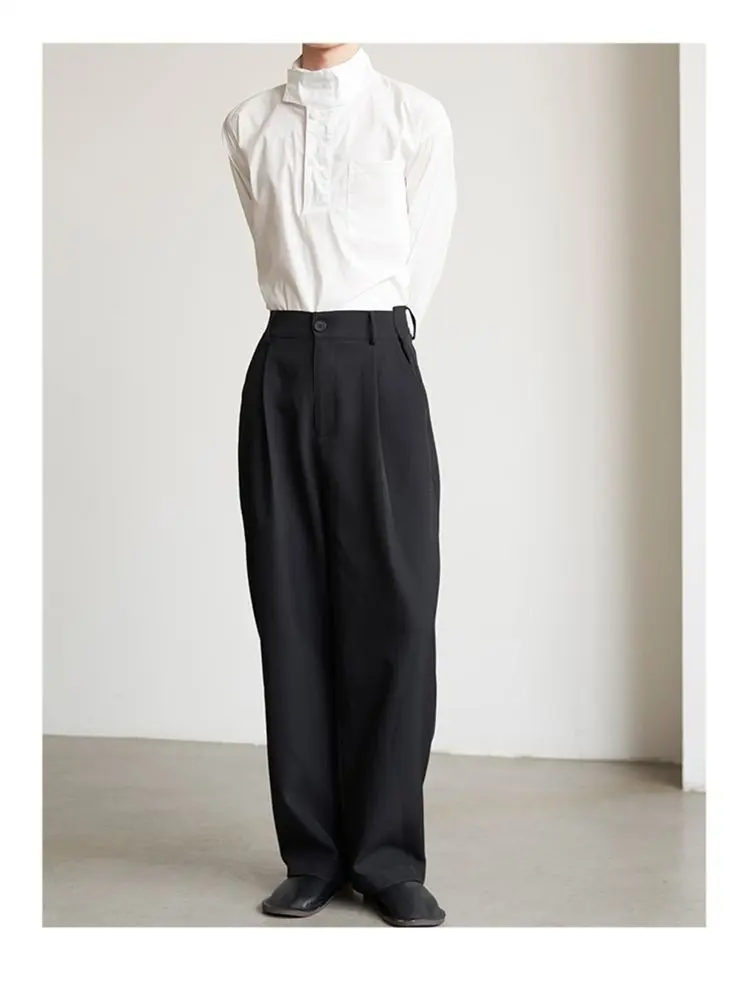 

XS-6XL White Stand Collar Long Sleeve Shirts For Men And Women New Clothing 2023 Autumn High Street Loose Blouse Large Size Tops