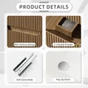 30” Wall Mounted Bathroom Vanity with Sink Floating Bathroom Cabinet Sink Combo, Soft-Close System, 2 Extra Big Drawers, Walnut 5