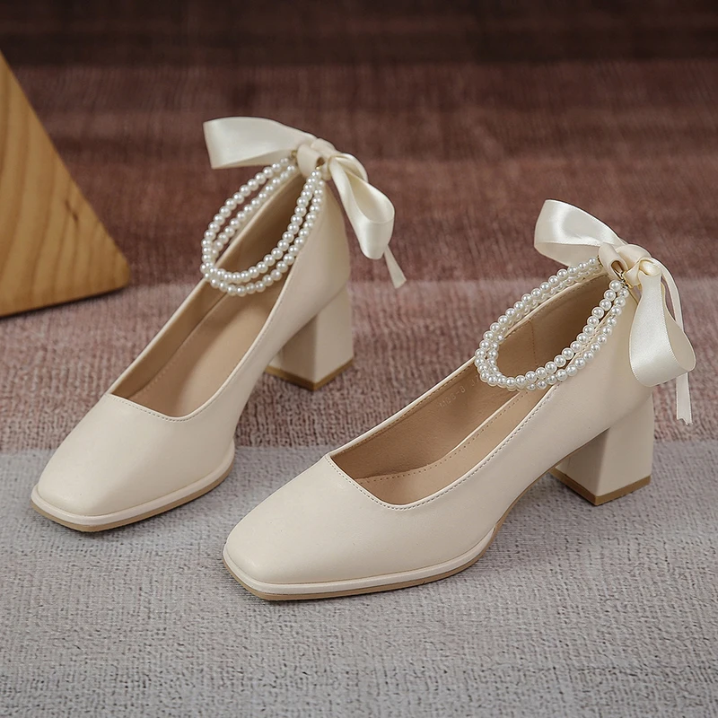 

Женские туфли-лодочки на высоком каблуке, с квадратным носком