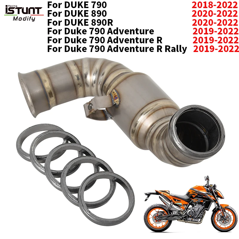 

For KTM DUKE 690 790 890 ADVENTURE R Rally 2018 - 2022 Link Pipe Gasket Motorcycle Escape Original Eliminator Enhanced Crush
