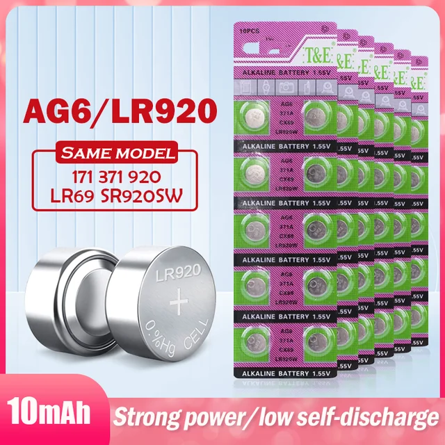 Original Renata 371 1.55V SR920SW AG6 LR920 LR69 920 Silver Oxide Button  Cell For Watch Clocks Toys Remote Control Calculator - AliExpress