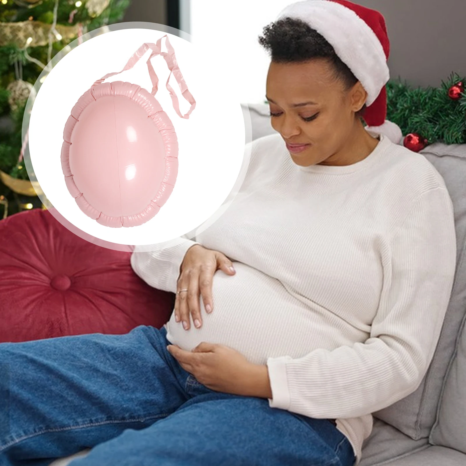 Inflatable Belly Fake Belly Dress Up Inflatable Pregnant Cosplay Costume Prop Santa Claus Costume Prop Realistic Inflatabl cosplay costume santa claus costume halloween party props