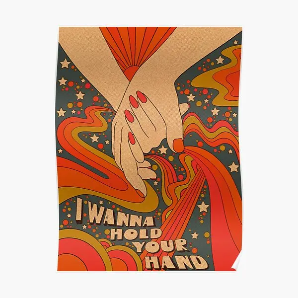 

Плакат I Want Hold Your Hand, декоративное настенное искусство, фотография дома, печать, Современная смешная картина, комната без рамки