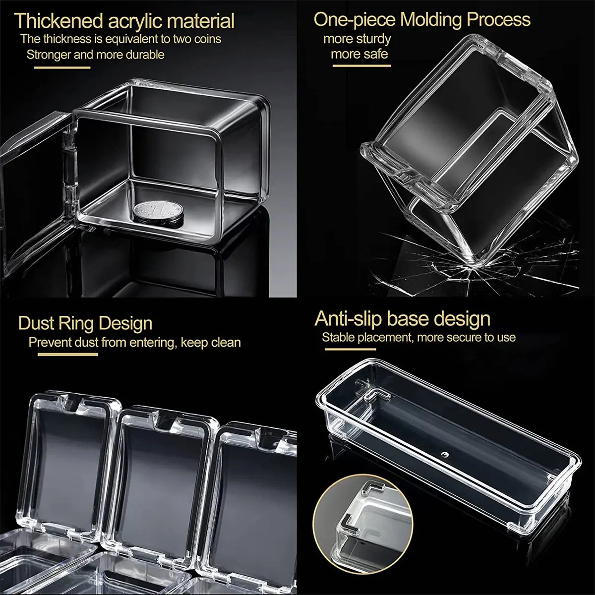 4 Grid Transparent Seasoning Box Spice Pot Sealed Spice Container Kitchen Condiment Jar Lid Spoon Salt Sugar Cruet spices bottle seasoning jar