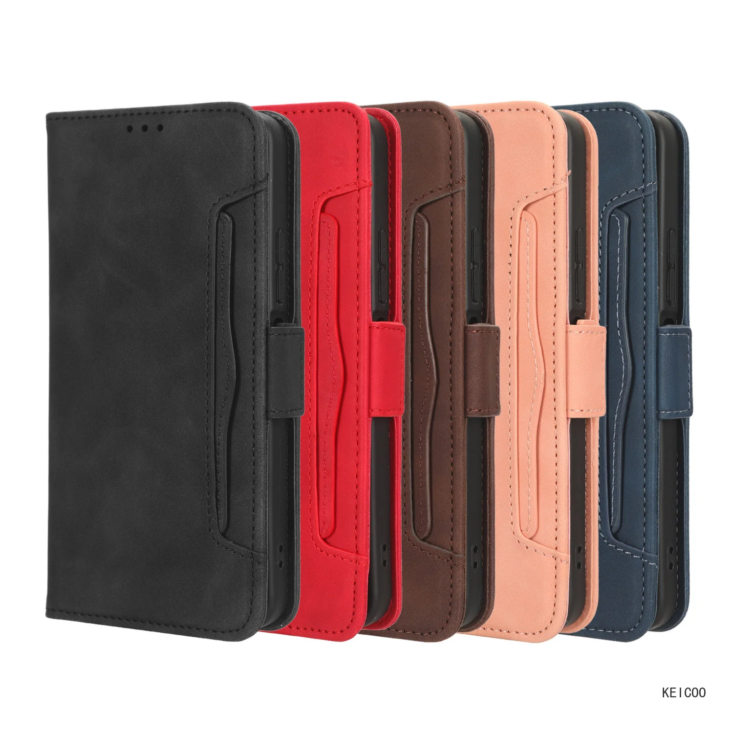

Однотонный Чехол-книжка с отделениями для карт для Xiaomi Redmi 12 Redmi12 23053RN02A, нескользящий чехол, красивые деловые противоударные чехлы