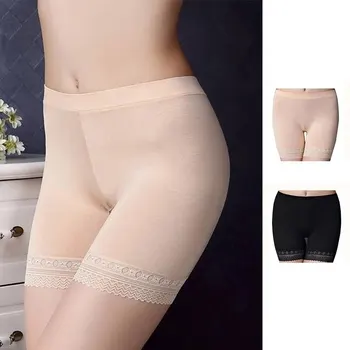 새로운 여름 여성 팬티 레이스 원활한 안전 짧은 바지 여자 높은 허리 스트레치 반바지 스커트 아래에서 슬리밍 브리프