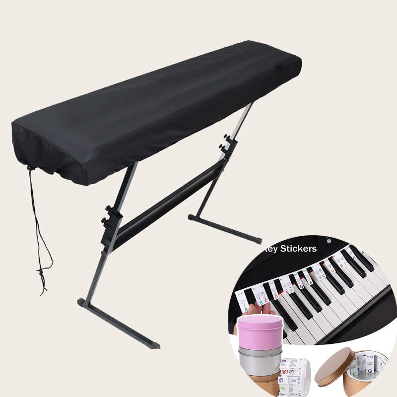 Piano Keyboard Covers Dust Proof Folding Waterproof Covers & Piano Keyboard Stickers For 88/61 Keys piano keyboard cover piano keyboard covers piano keyboard labels