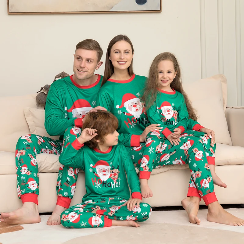 thumbnail image 2 of Conjunto de pijamas familiares navideños 2025, conjunto de pijamas navideños a juego para adultos, niños y mujeres, ropa de dormir para madre e hija, padre e hijo, 2 of 5
