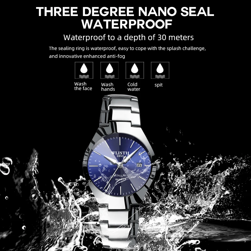 2024 Men Watch Top Brand Luxury Waterproof Luminous Stainless Steel Watches Sport Quartz Clock Mens Date Business Wristwatch 3