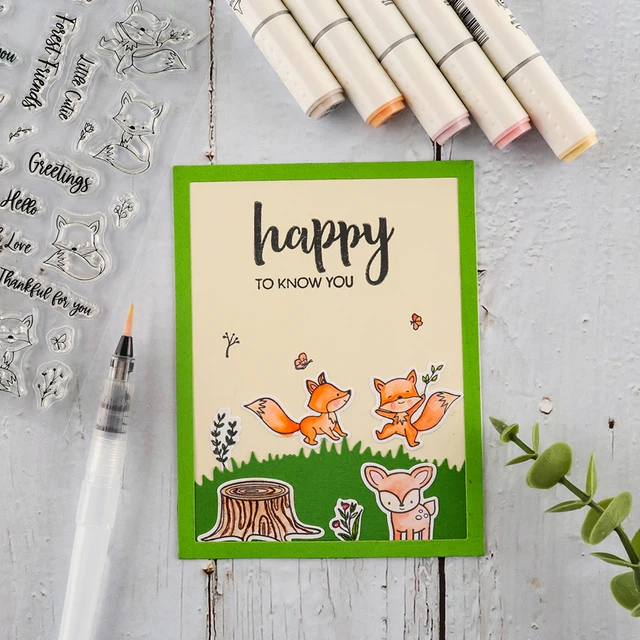 Chamomile Stamps And Dies Set - Clear Stamps With Metal Cutting Dies For Card Making