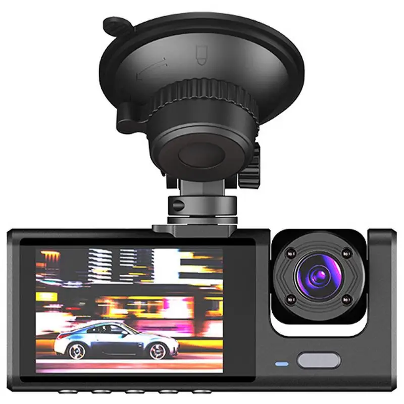 

Dash Cam for Cars Parking Monitor Video Car Recorder 3 Channel Night Vision IPS Display 140 degree Angle Front Recording Camera