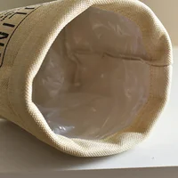 Hanging Storage Bag Cotton Linen Small Fabric Flower Pot Storage Basket Collapsible Convenient Decor for Room Wall Door Closet 5