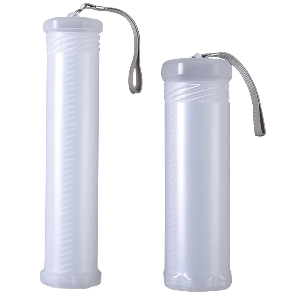 

2 Pcs Penholder Fountain Penholder Clear Creative Case Telescopic Container