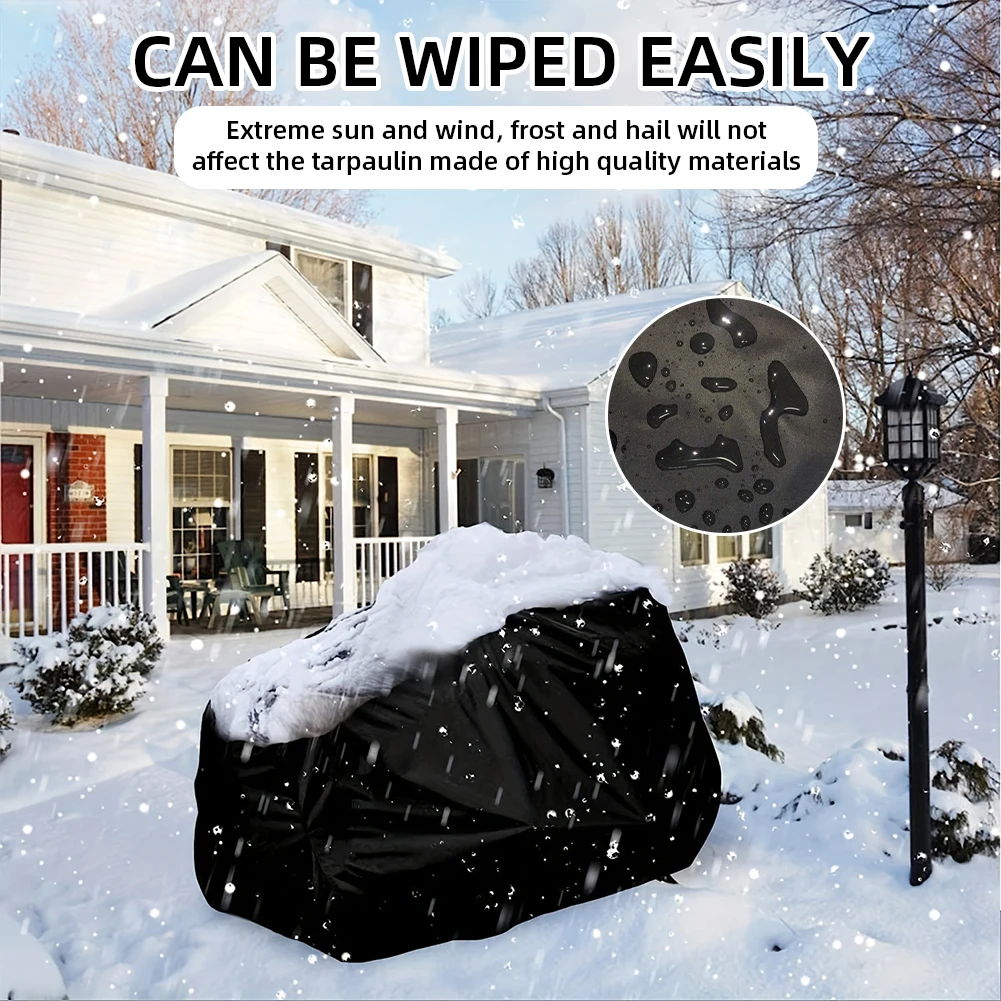 Lawn Mower Cover 210D Oxford Cloth Sun Protective Cover Waterproof Outdoor Furniture for Lawn Mowers Covering