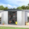 10'x10' Shed, Large Metal Storage Sheds & Outdoor Clearance, Steel Backyard Shed with Lockable Doors, Utility and Tool Storage 1