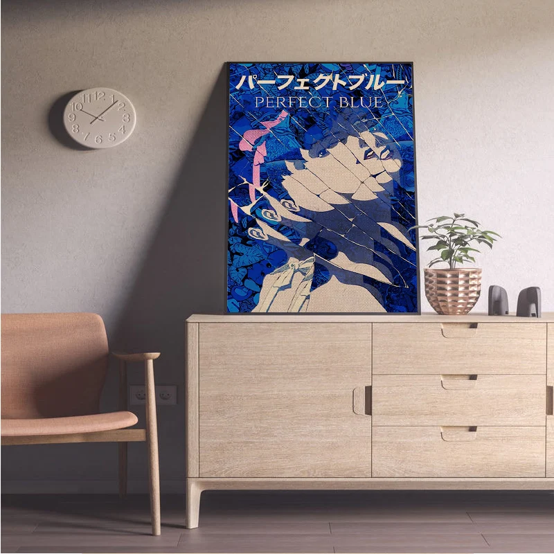Anime poster Vintage posters Poster prints Anime Perfect Blue Anime Posters Vintage Room Home Bar Cafe Decor Aesthetic Art Wall Painting