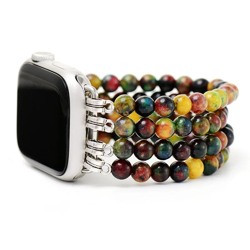Vibrant Stones Smart Watch Strap 38mm/45mm Multilayers Stretchy  display picture 1