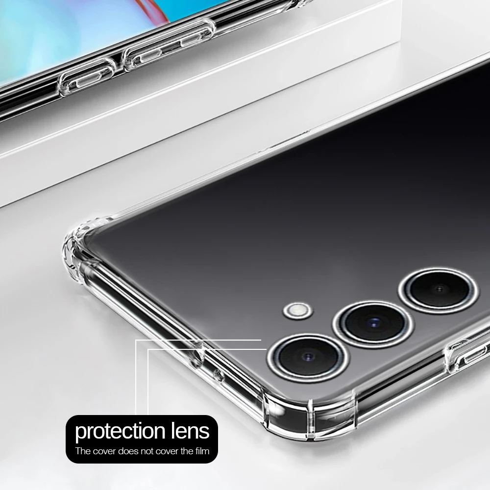 Clear Silicone Shockproof Phone Case - Transparent Protective Back Cover