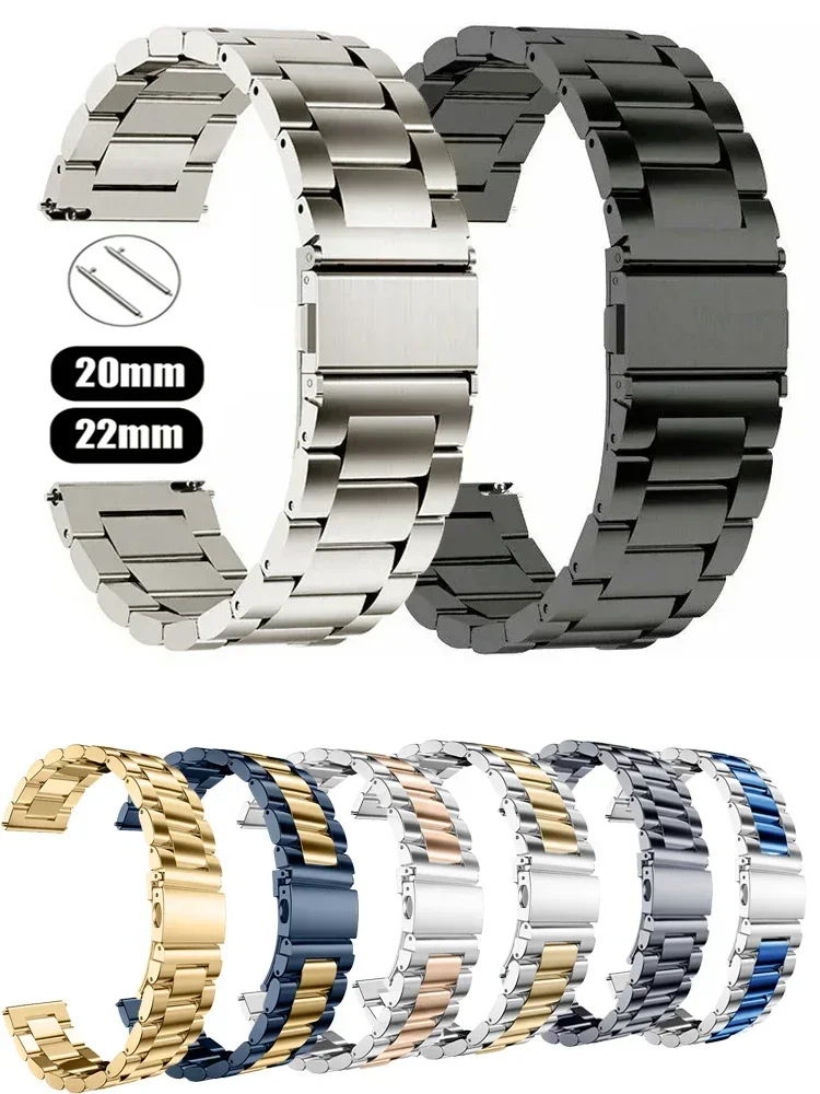 Elegant Stainless Steel Metal Watch Band - Adjustable Bracelet Strap in Silver Finish