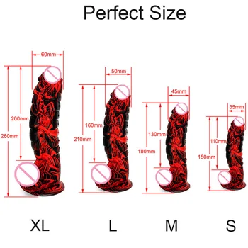 XXL Dildo Multicolor Styles Dinosaur Scales Penis With Suction Cup Female Adult Anal Sex Toys Real Huge Dick Women Strapon Shop 3