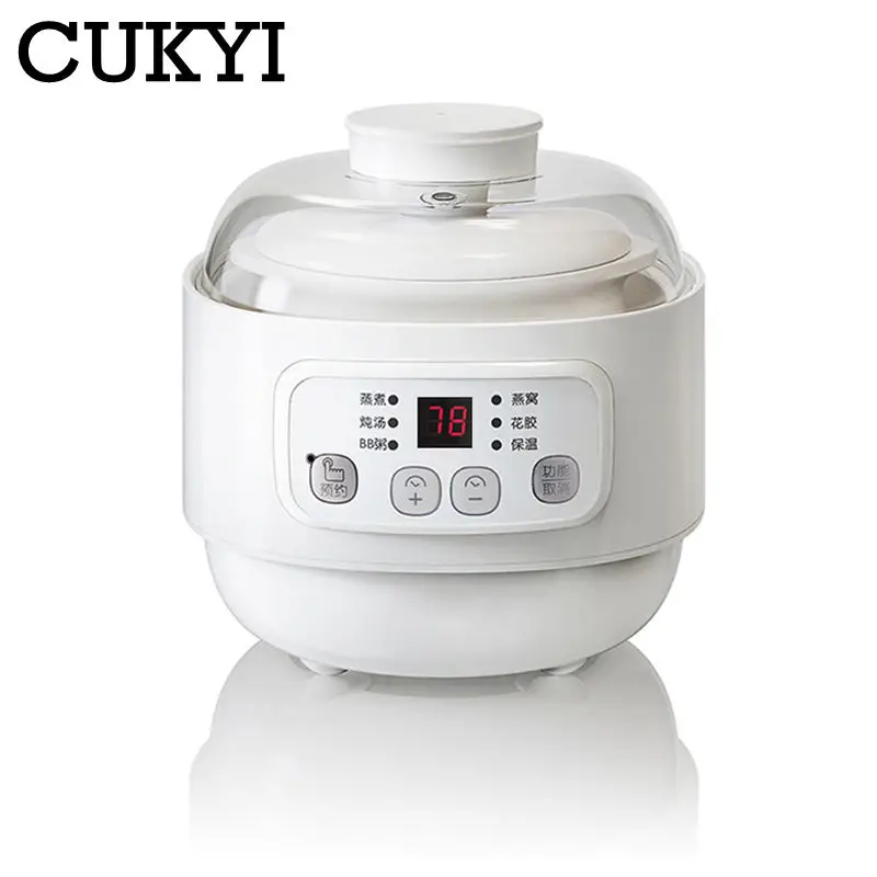 CUKYI High Quality Slow Cooker Household Steam Stew Multifunction BirdsNest Pregnant Tonic Baby Supplement Nutritious Breakfast 5