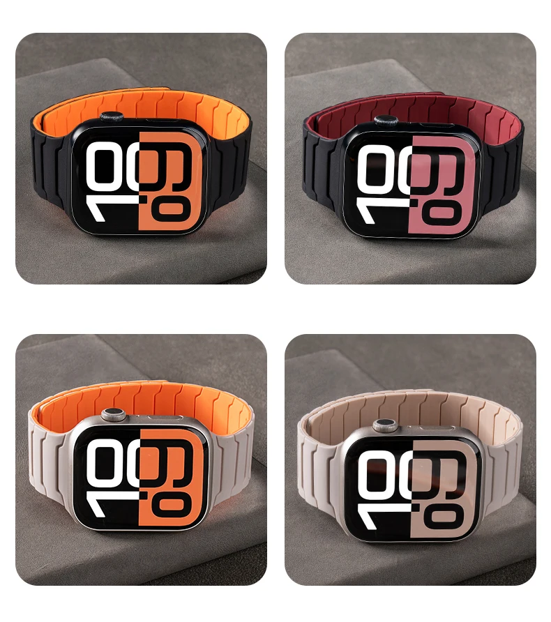 Magnetic Silicone Strap for Smartwatches - Flexible and Durable Bracelet Accessory