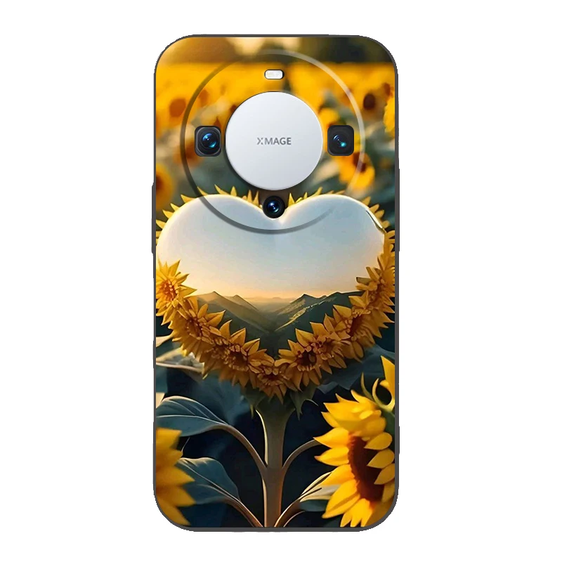 Sunflower Design Silicone Phone Case Cover - Durable TPU Protective Shell