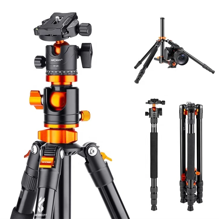 

T254A4+BH-28L KF09.090V1 K&F Concept heavy duty tripod camerass strong tripod stand for cameras studio photo