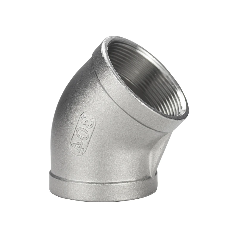 Pipe Fitting 304 Stainless Steel Male Threaded Elbow Female Connector 45 Degree 90 Degree 1/2&rdquo; 1&ldquo; 1-1/4&ldquo; 1/4 2&ldquo;