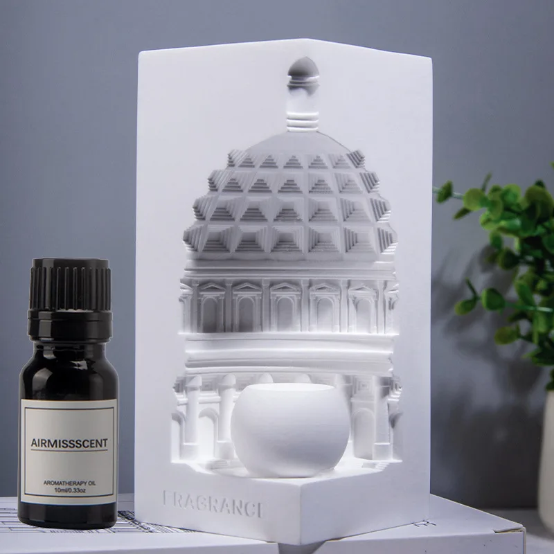 Nordic Roman Architectural Aroma Diffuser Stone with 10ml Essential Oil,High-end Scented Ornament, Aroma Diffuser Stone.