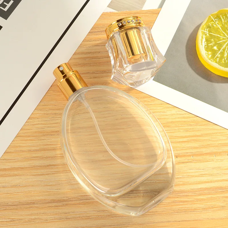 

50ml Mist Atomizer Glass Spray Perfume Bottle Thick Bottom Empty Cosmetic Alcohol Container Travel Simple Sprayer Elegant Bottle