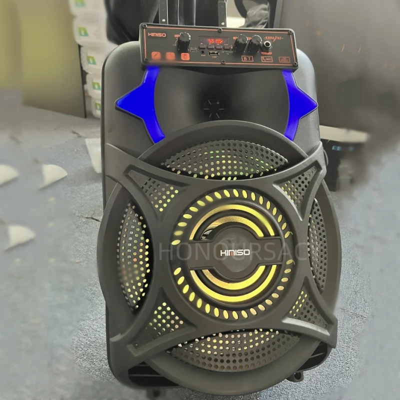 

12 Inch Karaoke Sound Boombox Bluetooth Speaker Portable Music Center 360 Stereo Outdoor Square Dance Sound With Mic Subwoofer