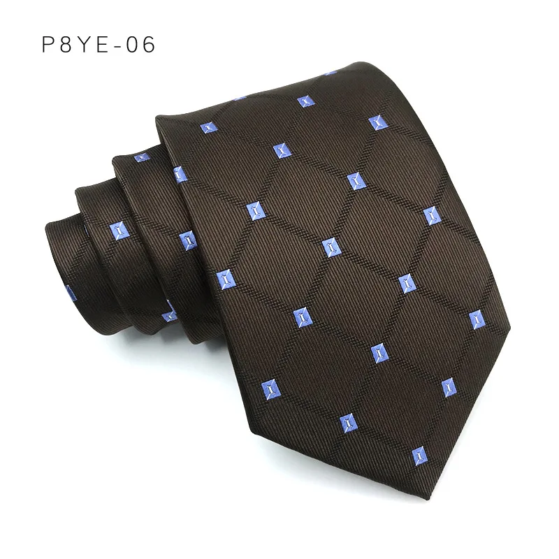 Luxus 8CM Herren Krawatte Gestreiften Streifen Krawatten Für Mann Bräutigam Trauzeuge Jacquard Gewebt Krawatte Formale Business Party Zubehör – Detail 11