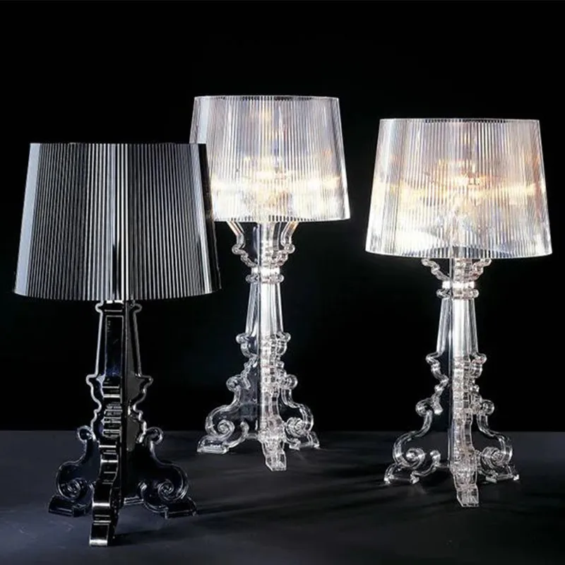 Kartell Bourgie 테이블 램프 이탈리아 디자인 조명 중반 세기 현대 조명 아크릴 E14, 홈 거실 침실 사무실 조명