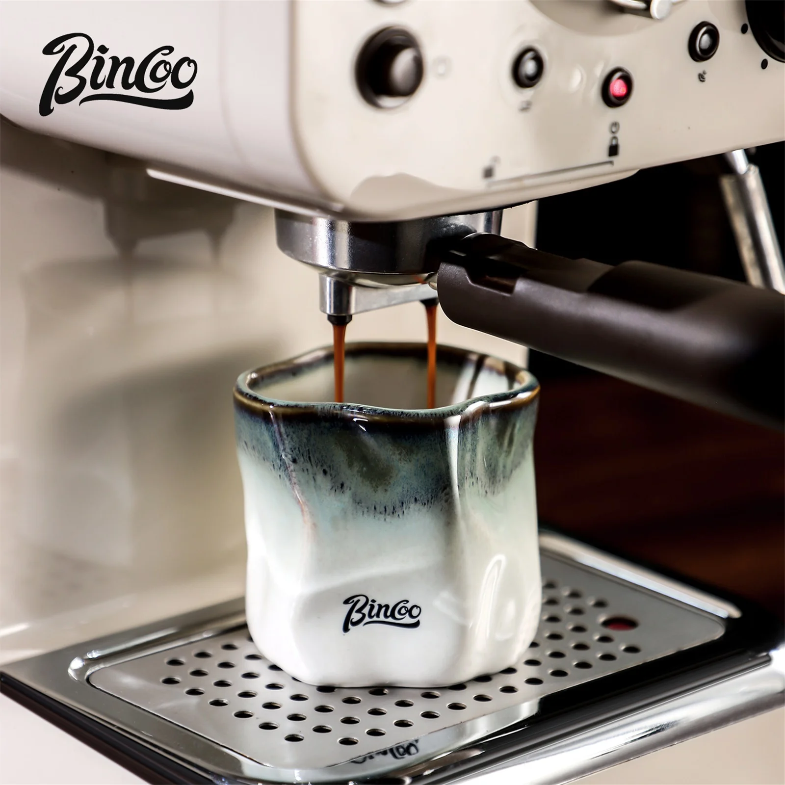 Bincoo Ceramic Coffee Cup for Coffee, Tea, and Cocoa – Elegant Barista-Grade Mug for Home, Office, or Cafe Use