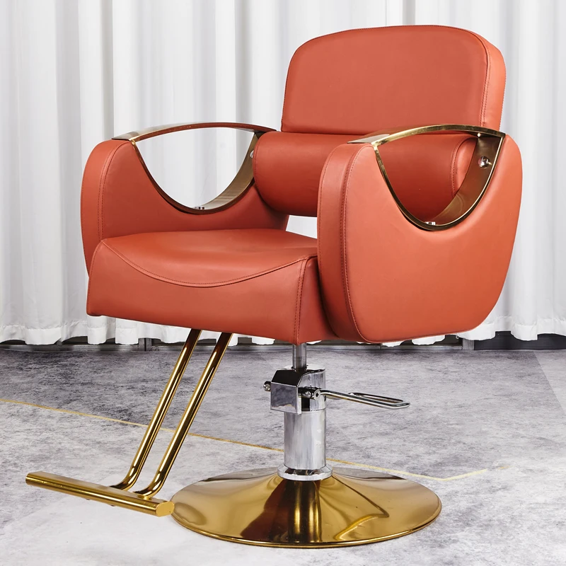 

Роскошные золотые парикмахерские кресла, вращающаяся подставка для педикюра, стул для эстетического стилиста, салон красоты, Парикмахерская студия, салонная мебель MQ50BC