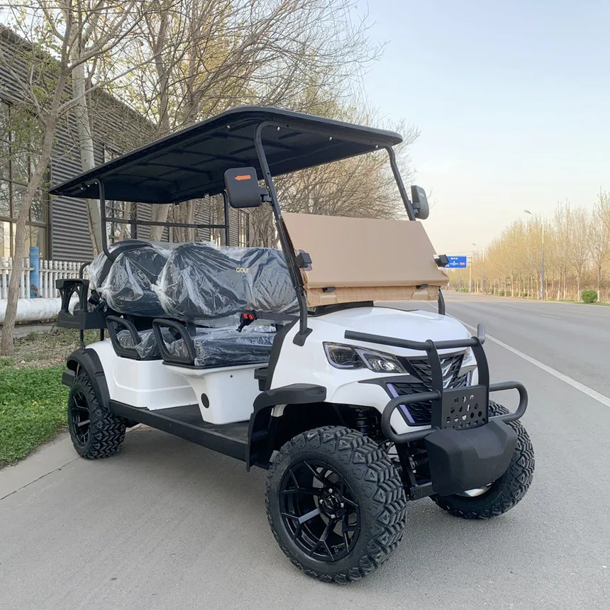 Promozione A Buon Mercato 7Kw Motore Elettrico Golf Cart Double Wishbone Sospensione Indipendente 14 Pollici Pneumatici Fuoristrada Touch Screen