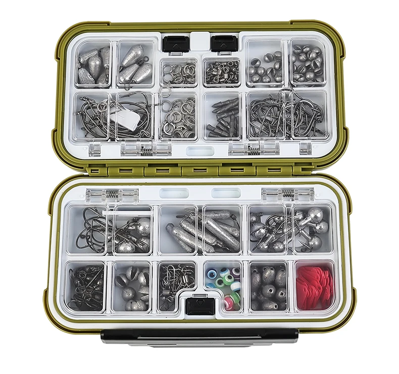 TAIYU 329/537-teiliges Angelzubehör-Set mit Tackle-Box-Haken, Sinker, Wirbel für Salzwasser-Angeln im Freien, komplettes Köder-Set – Detail 17