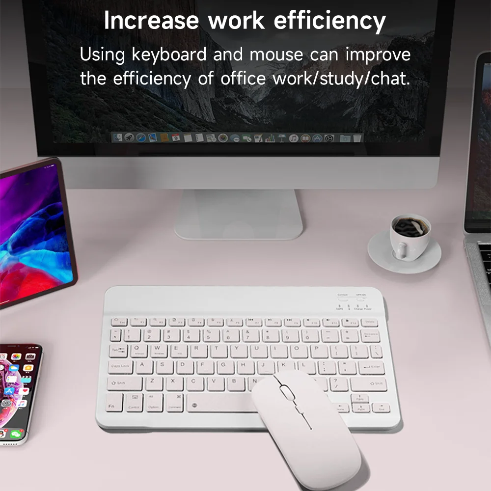 Bluetooth Keyboard For Xiaomi Huawei Samsung Ultra thin Portable Ultra Thin Spanish Portugal French USB For iOS Android Windows