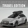 1/24 Audi RS6 Toy Car Model 1:24 Diecast Racing Vehicle Miniature Pull Back Sound Light Doors Openable Collection Gift For Kid 2