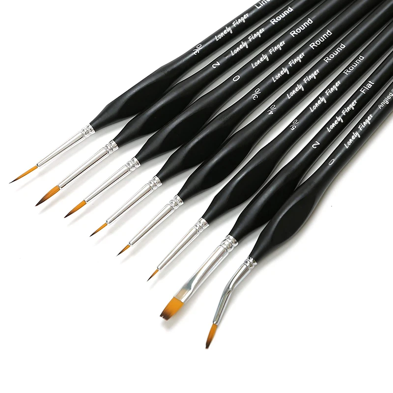 

8pcs Tiny Professional Fine Detail Paint Brush Set Micro Miniature Painting Brushes Kit With Ergonomic Handle for Painting